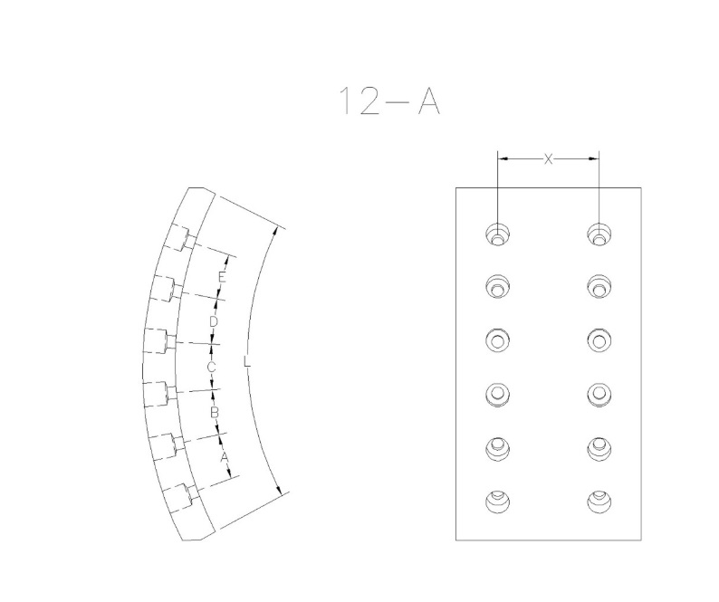 [MB/193-STD] LINEA PESADA - CINTA FRENO SERVICIO PESADO - FRAS-LE - M BENZ 710-813-913 TRASERA ANCHO 122MM 12/14 AGUJEROS