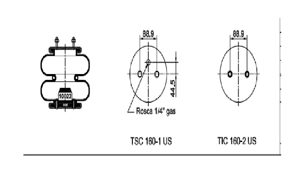 [3005-10 2C20-230USTIPO1] [3005-10 2C20-230USTIPO1] LINEA PESADA - FUELLES Y PULMONES SUSPENSION - NEUMACARG - FUELLE SUSPENSION SELLADO (2C20-230 US TIPO 1) RANDON-TOLVA HERMANNS