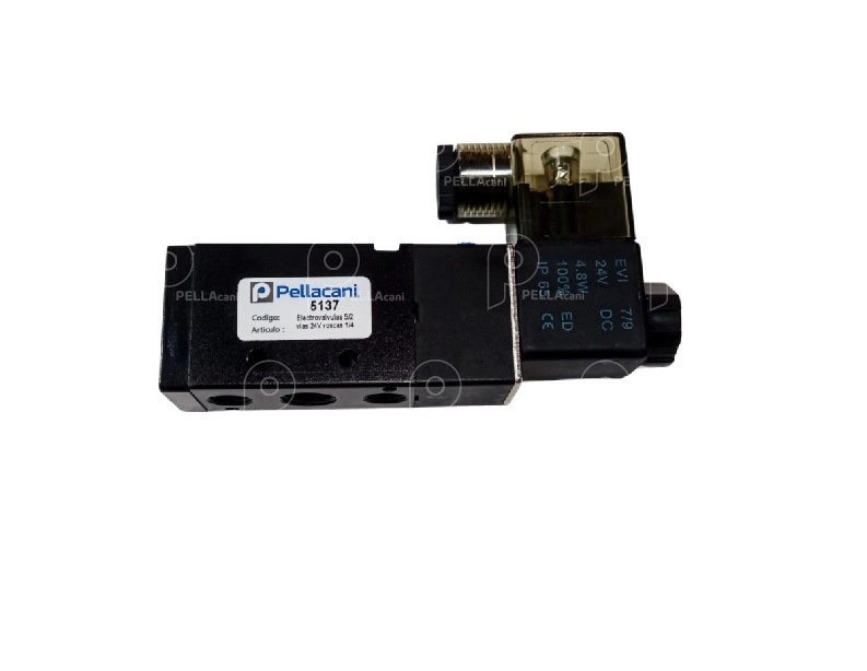 [25137] [25137] LINEA PESADA - REPUESTOS LINEA PESADA - PELLACANI - ELECTROVALVULAS 5/2 VIAS 24V ROSCAS 1/4