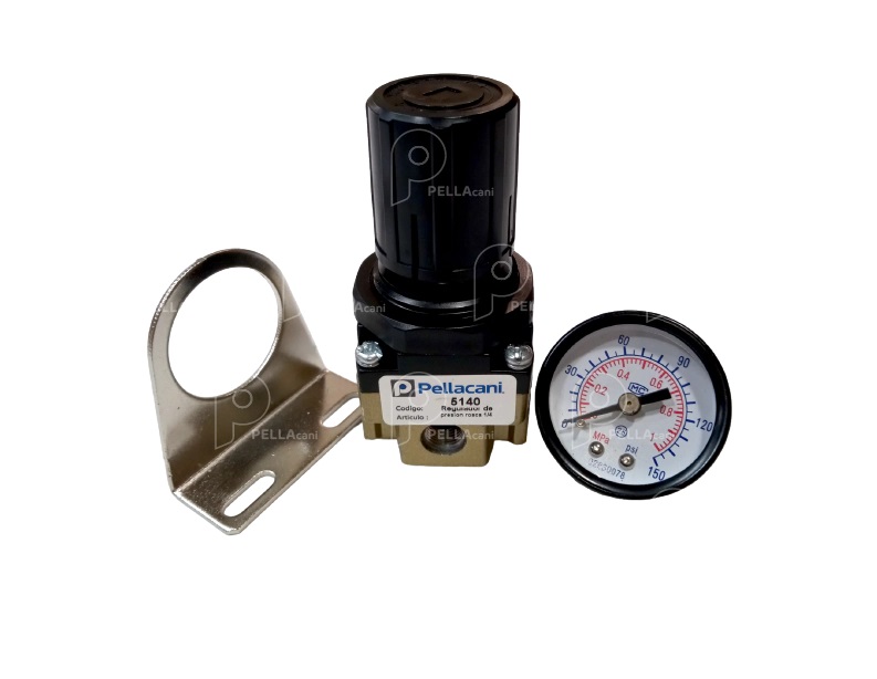[25140] REPUESTOS (BC) - REPUESTOS LINEA PESADA - PELLACANI - REGULADOR DE PRESION 0.5 A 8.5BAR ROSCA 1/4 C/RELOJ