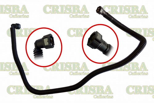 [W3057] REPUESTOS (BC) - REPUESTOS LINEA PESADA - CRISBA FLEX./C.COMPR./VARIOS - FLEXIBLE AGUA COMPRESOR VW 18310 - 17220 CONEXIONES 3/8