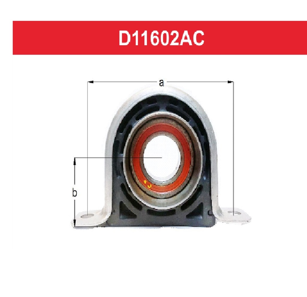 [D11602AC] LINEA LIVIANA - CENTRO DE CARDAN - DBH - FORD RANGER 2.5 TDI MAXION - 2.8 TDI POWER STROKE 4X4-4X2 96/06 -40MM