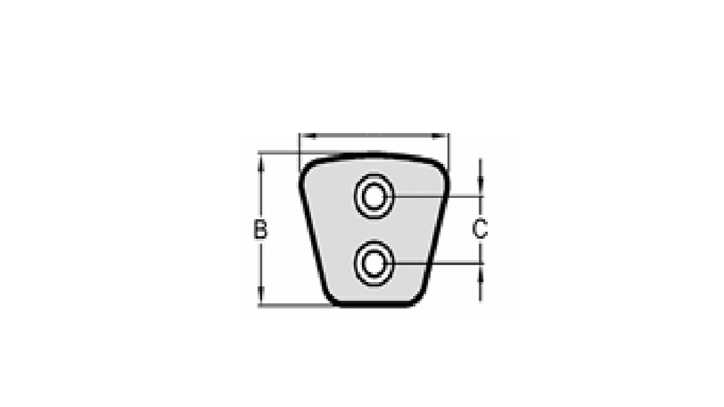 [HC2V4038852] [HC2V4038852] LINEA PESADA - PASTILLAS/SEGMENTO SINTERIZADO - HC-EMBRAGUES - PASTILLA SINTERIZADA GRANDE AGUJEROS HORIZONTALES 4.0 MM ESPESOR