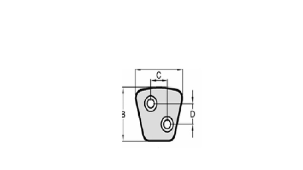 [HC2V4038863] [HC2V4038863] LINEA PESADA - PASTILLAS/SEGMENTO SINTERIZADO - HC-EMBRAGUES - PASTILLA SINTERIZADA GRANDE AGUJEROS DIAGONAL IZQUIERDO 4.0 MM ESPESOR