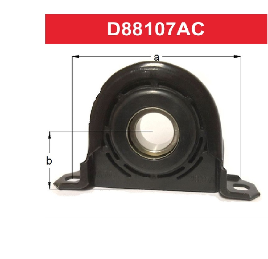 [D88107LC] LINEA PESADA - CENTRO DE CARDAN - DBH - CHEVROLET-CHRYSLER-FORD-DODGE-VW-DAILY 35MM C/SOPORTE Y ALEMITE